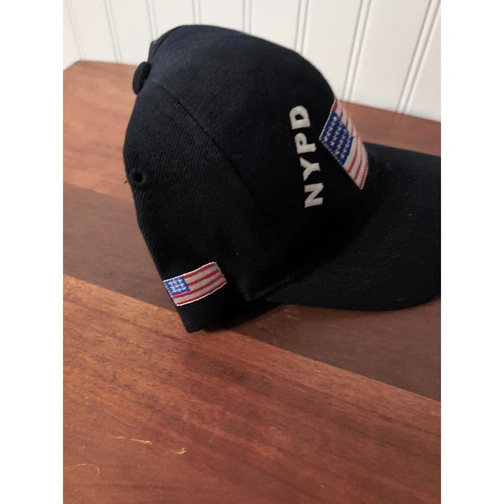 NYPD FDNY baseball hat ONE SIZE ADJUSTABLE BLACK  EUC